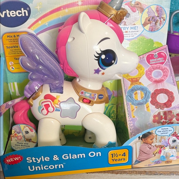 New- in box Enchanted Unicorn Toy - White, Pink, and Purple - Picture 1 of 2